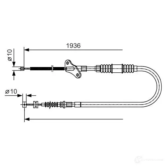 Трос ручника, стояночного тормоза BOSCH B C1005 2ILKI 1987482111 355181