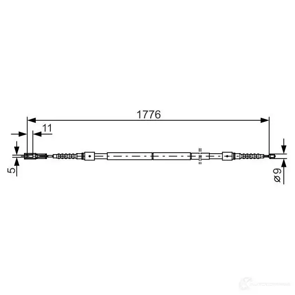 Трос ручника, стояночного тормоза BOSCH DIKBPK 355196 1987482126 BC10 20