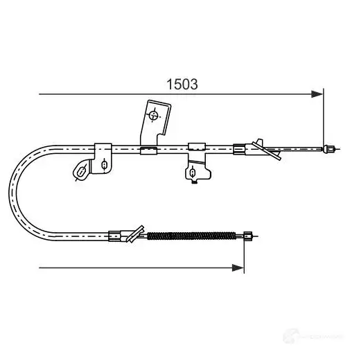 Трос ручника, стояночного тормоза BOSCH 353670 U081IA 1987477543 B C405 изображение 0
