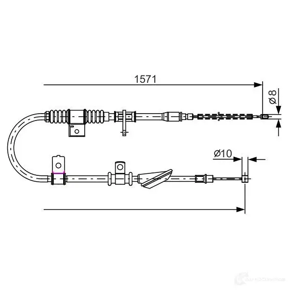 Трос ручника, стояночного тормоза BOSCH 355239 BC 1063 0QMH2D 1987482169