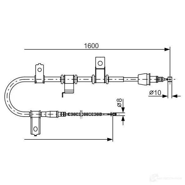 Трос ручника, стояночного тормоза BOSCH BC96 7 1987482073 355143 GEZR6VL