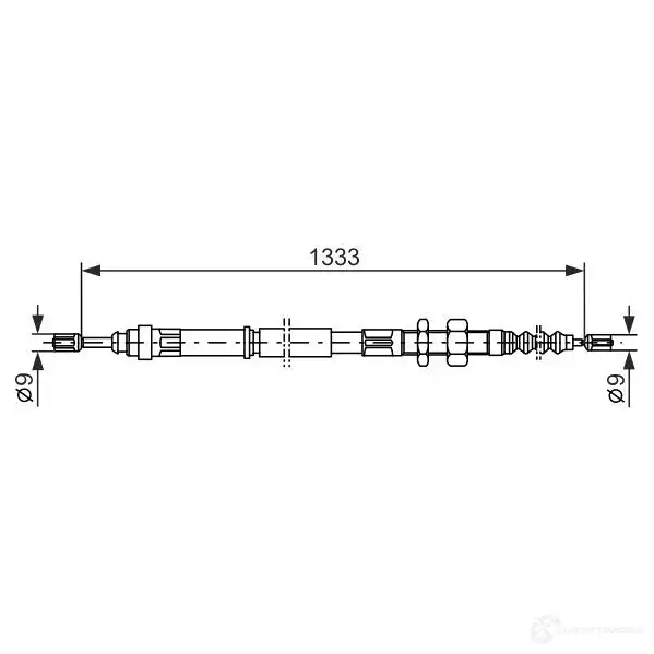 Трос ручника, стояночного тормоза BOSCH O8ZD8 1987477440 353599 BC32 6