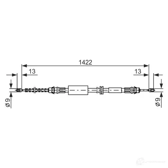 Трос ручника, стояночного тормоза BOSCH QDT74R 1987477373 353552 B C272