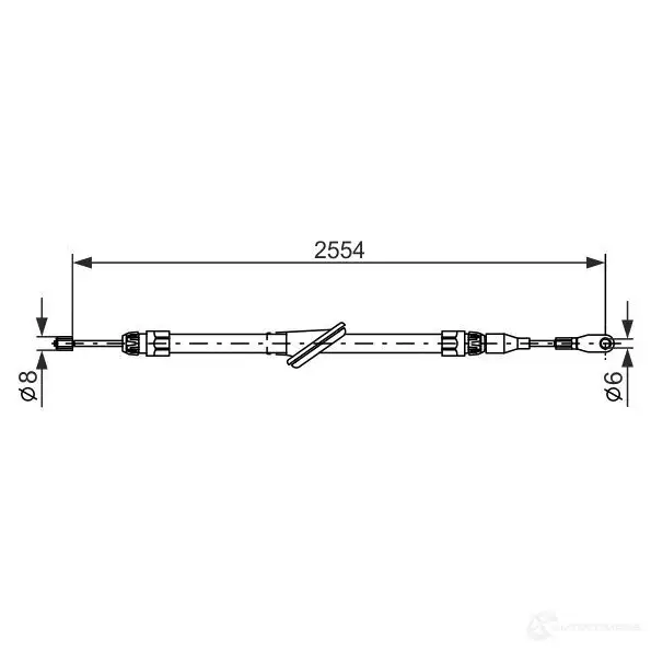 Трос ручника, стояночного тормоза BOSCH 1987477699 BC56 1 353815 4CGUD4S