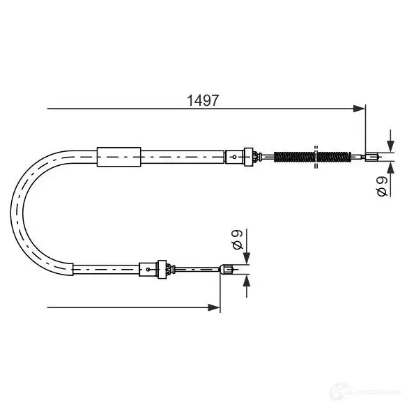 Трос ручника, стояночного тормоза BOSCH I6LVU5T 1987477939 B C773 354025
