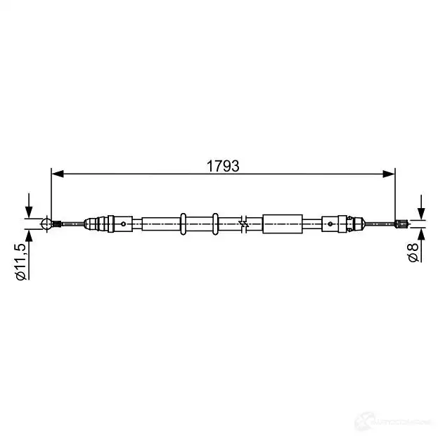 Трос ручника, стояночного тормоза BOSCH 355559 1987482550 BC25 50 OOQJVD5