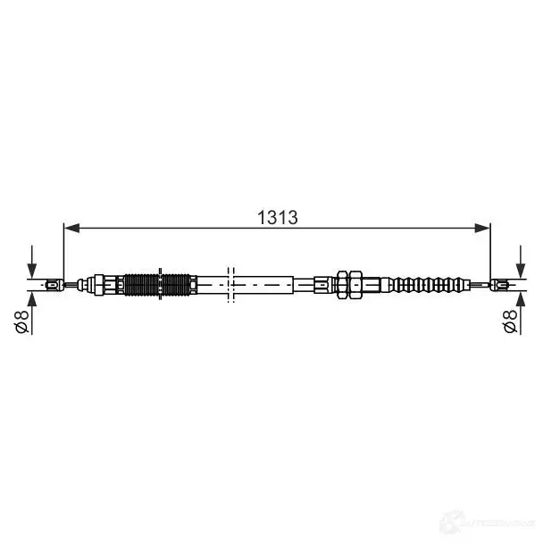 Трос ручника, стояночного тормоза BOSCH NJGGAH 353600 1987477441 BC3 27