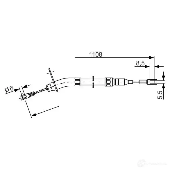 Трос ручника, стояночного тормоза BOSCH 1987477213 353452 BC1 70 3ZUV1