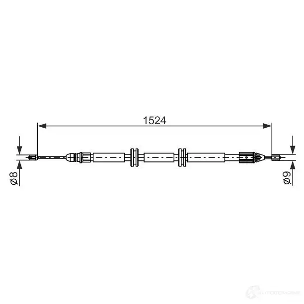 Трос ручника, стояночного тормоза BOSCH 1987482888 1437241199 IC8 RO9E