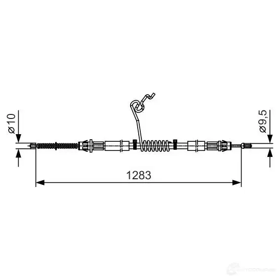 Трос ручника, стояночного тормоза BOSCH BC9 30 3EK9CFP 1987482036 355106 изображение 0