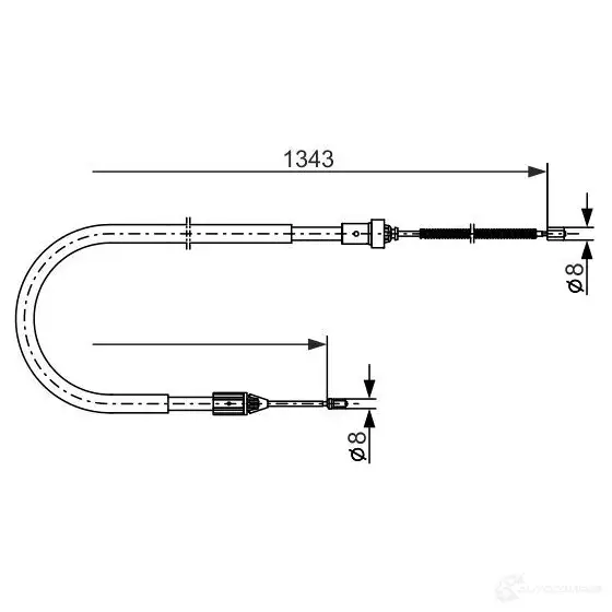 Трос ручника, стояночного тормоза BOSCH BC50 3 353758 1987477641 VYU0KS5