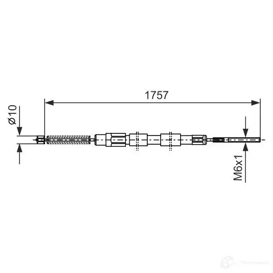 Трос ручника, стояночного тормоза BOSCH 220GN BC3 85 353651 1987477523 изображение 0