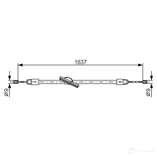 Трос ручника, стояночного тормоза BOSCH 1987482330 BC121 4 355385 CHMTEQ