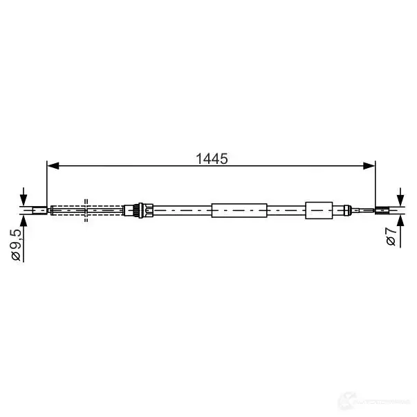 Трос ручника, стояночного тормоза BOSCH 353406 1987477151 IG0VD B C131