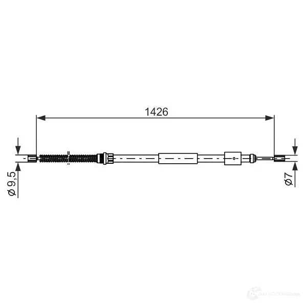 Трос ручника, стояночного тормоза BOSCH BMYJXWZ 1987477146 BC1 26 353401