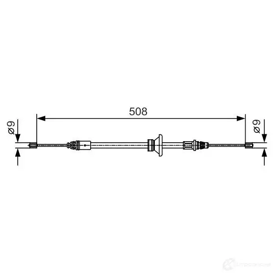 Трос ручника, стояночного тормоза BOSCH 1987482042 BC 936 WATEH33 355112