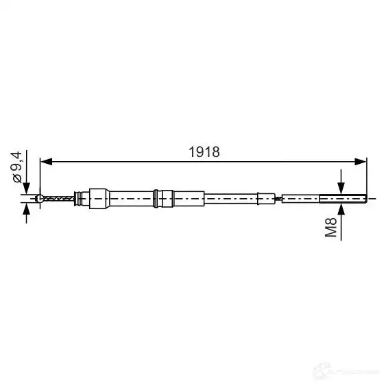 Трос ручника, стояночного тормоза BOSCH 1987477157 C80WBP 353412 B C137