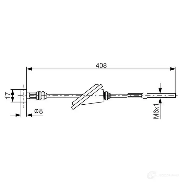 Трос ручника, стояночного тормоза BOSCH 353896 BC 645 B2W0V 1987477794 изображение 0