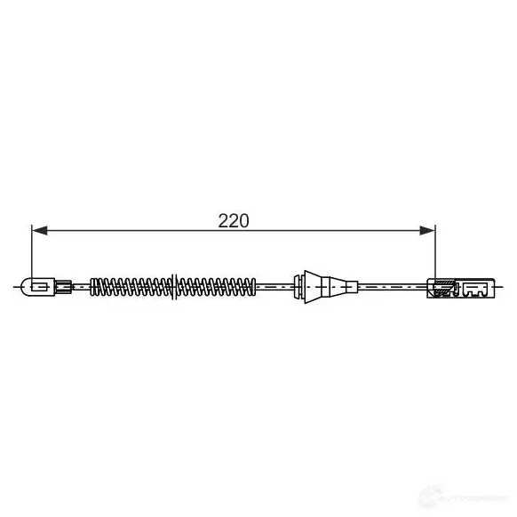 Трос ручника, стояночного тормоза BOSCH 1987482887 UO JR0 1437241191