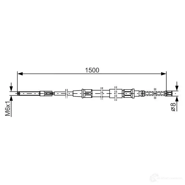 Трос ручника, стояночного тормоза BOSCH 3N6LC 1987477168 353420 B C147