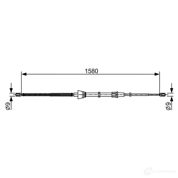 Трос ручника, стояночного тормоза BOSCH 1987482446 BC2 446 N6WAS 355482