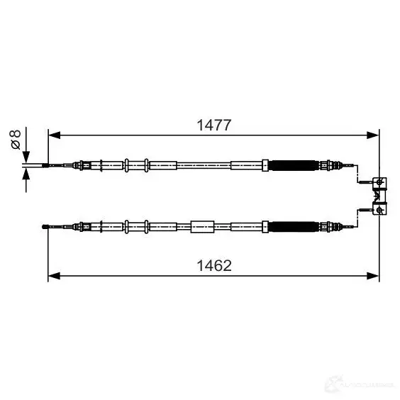 Трос ручника, стояночного тормоза BOSCH 6RI9DFK 1987482037 BC9 31 355107