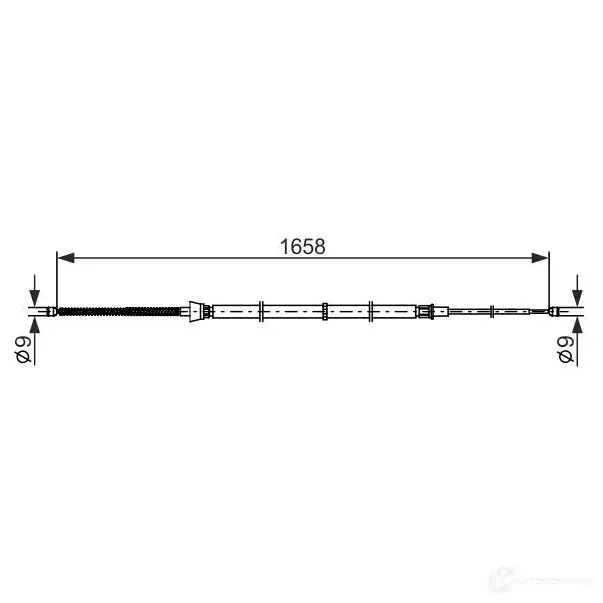 Трос ручника, стояночного тормоза BOSCH L UY0SPL 1987482865 1437241176 изображение 0