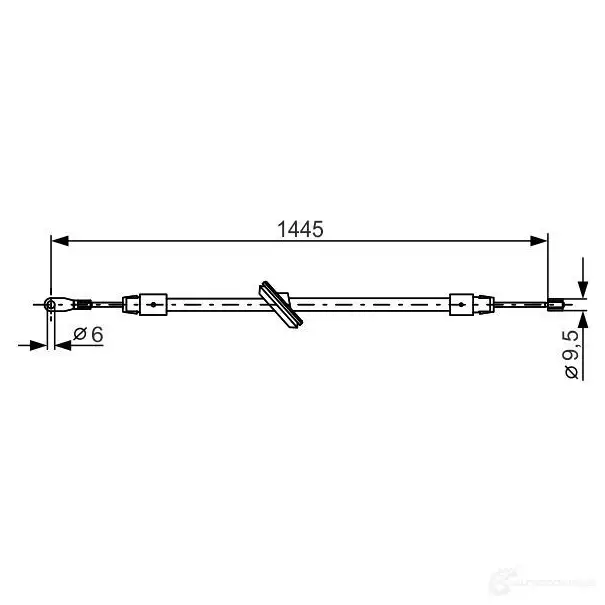Трос ручника, стояночного тормоза BOSCH 353991 1987477905 BC68 5 HRLSC5