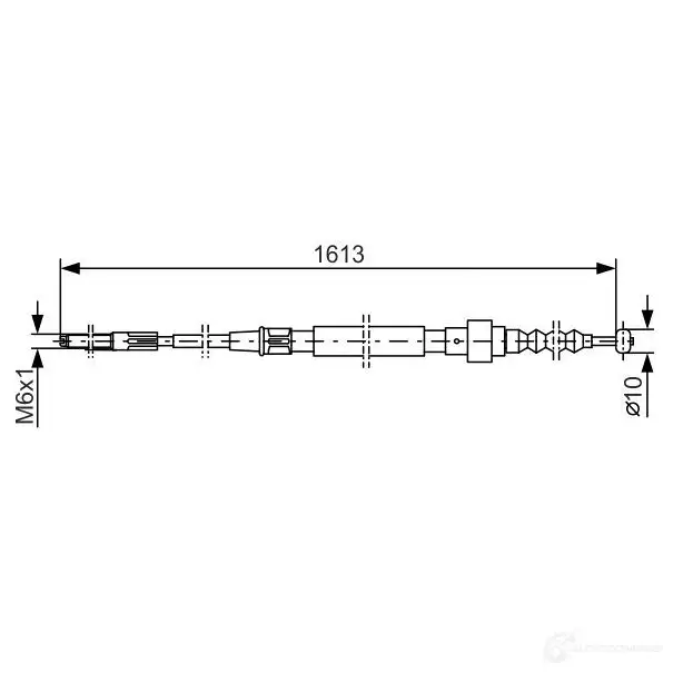 Трос ручника, стояночного тормоза BOSCH 353414 H0VYCWV BC14 2 1987477162