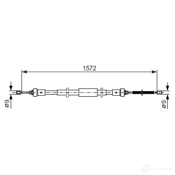 Трос ручника, стояночного тормоза BOSCH 4047025071062 1987482384 355434 CKA DPL1 изображение 0