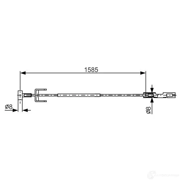 Трос ручника, стояночного тормоза BOSCH 1987482145 355215 BC 1039 DT045 изображение 0