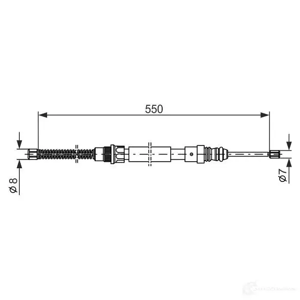 Трос ручника, стояночного тормоза BOSCH 353402 1987477147 86ZXA B C127 изображение 0