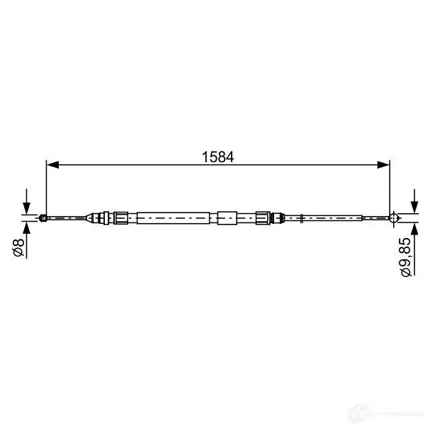 Трос ручника, стояночного тормоза BOSCH BC 2491 355504 MO3U6M2 1987482491