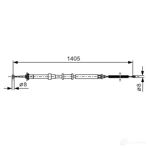 Трос ручника, стояночного тормоза BOSCH 1987477927 354013 J69L7DX B C761