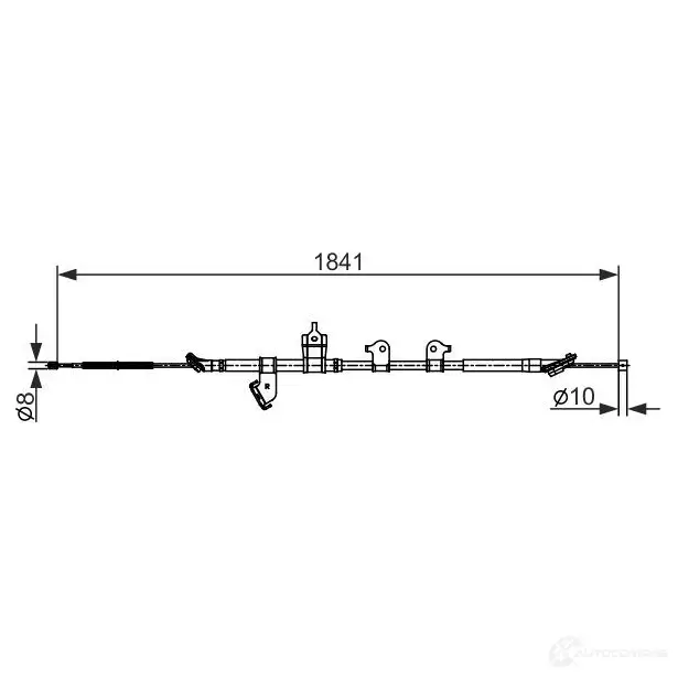 Трос ручника, стояночного тормоза BOSCH 1987482568 355577 BC25 68 I49FKN изображение 0