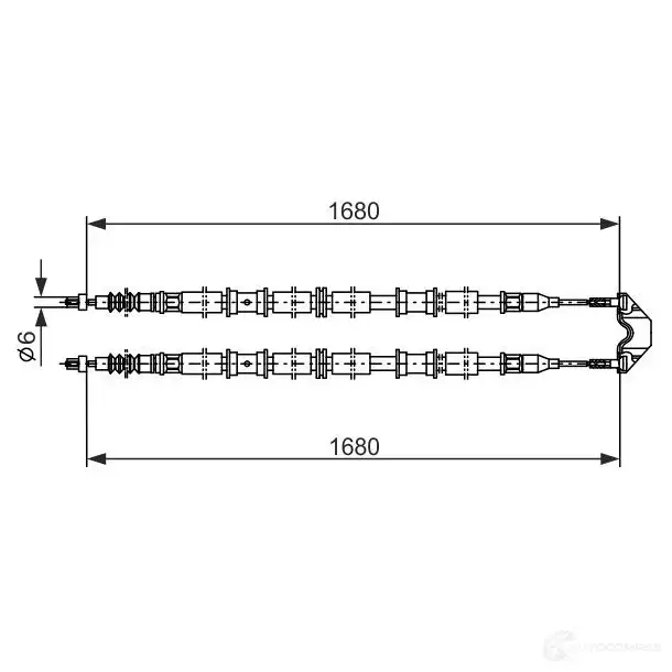 Трос ручника, стояночного тормоза BOSCH 1987482107 EMDLH B C1001 355177 изображение 0