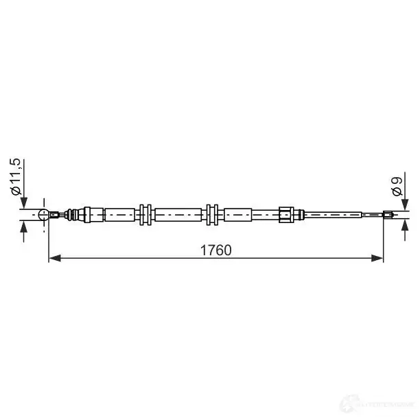 Трос ручника, стояночного тормоза BOSCH NU SP1 1437241192 1987482889