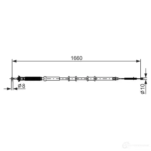 Трос ручника, стояночного тормоза BOSCH 354058 SC2HS BC 807 1987477973 изображение 0