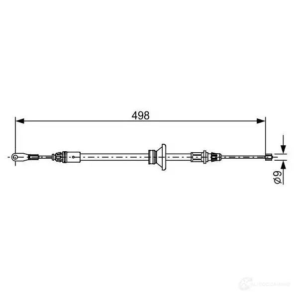 Трос ручника, стояночного тормоза BOSCH 355627 BC2 632 BOPLD 1987482632 изображение 0