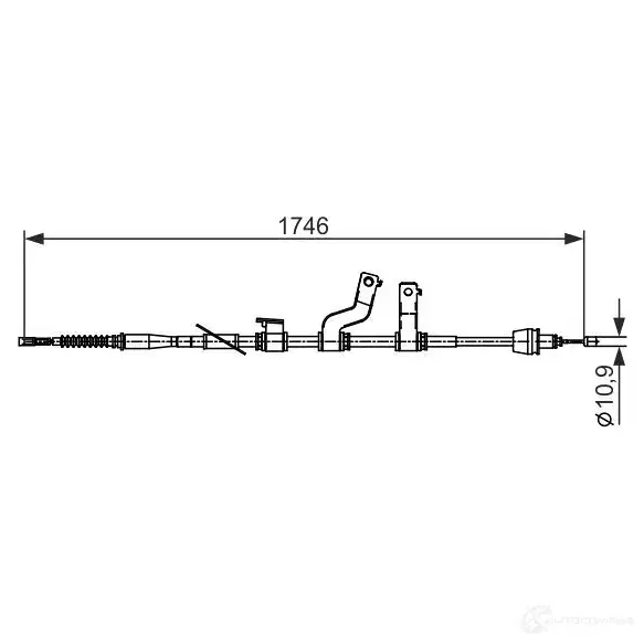 Трос ручника, стояночного тормоза BOSCH B C2572 IZGVG 1987482572 355581