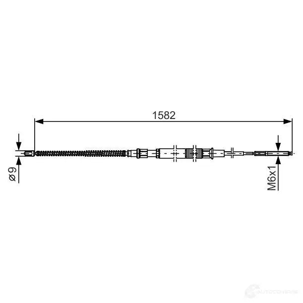 Трос ручника, стояночного тормоза BOSCH FT5S2UA 355194 BC101 8 1987482124