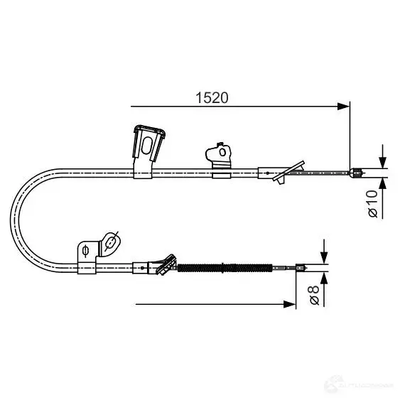 Трос ручника, стояночного тормоза BOSCH BC6 98 1987477918 354004 7HR0JB