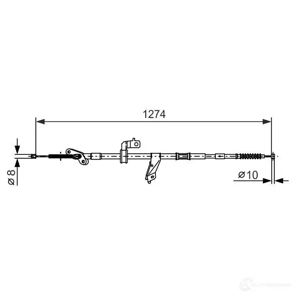 Трос ручника, стояночного тормоза BOSCH J 5UKA 355416 4047025070959 1987482366 изображение 0