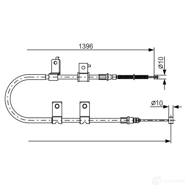 Трос ручника, стояночного тормоза BOSCH 355153 BC97 7 9US73T 1987482083