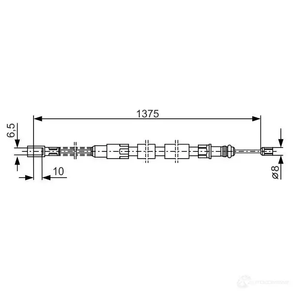 Трос ручника, стояночного тормоза BOSCH 1987482216 IT6D0 355283 BC11 09