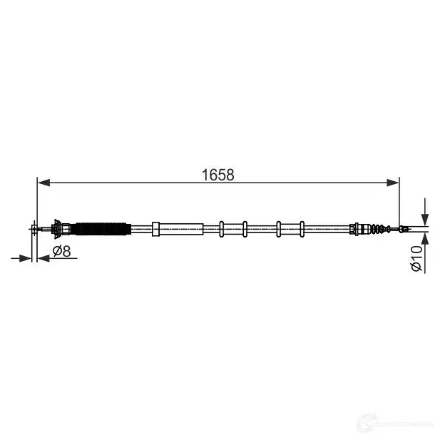 Трос ручника, стояночного тормоза BOSCH 2M5QCMR 355590 BC 2581 1987482581 изображение 0