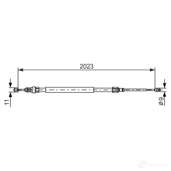 Трос ручника, стояночного тормоза BOSCH 353888 KR5X6WL BC63 7 1987477786