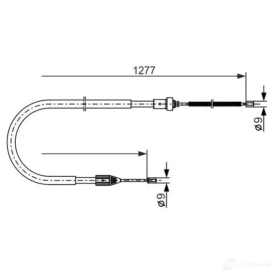 Трос ручника, стояночного тормоза BOSCH ICM7U8 353762 B C507 1987477645