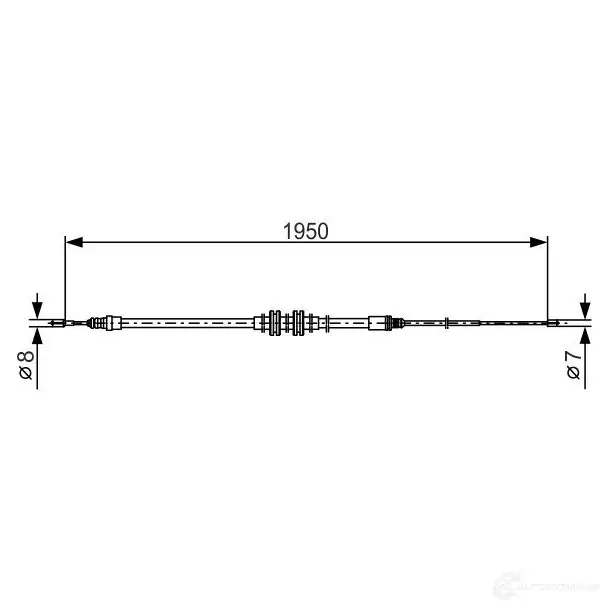 Трос ручника, стояночного тормоза BOSCH 2HPS6BG 1425139084 1987482785 BC2 785 изображение 0