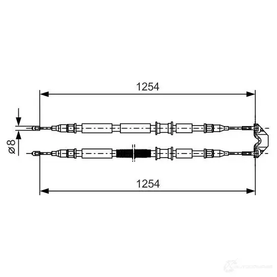 Трос ручника, стояночного тормоза BOSCH BC6 18 353870 1987477764 4LFQYJY